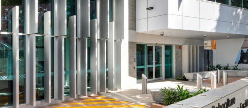 Front view of the Caboolture Watchhouse Facility, where Huff Group delivered advanced electrical systems to support operational policing activities